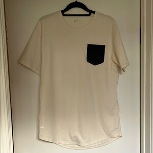 Men's Bylt Cream T-Shirt with Black Pocket